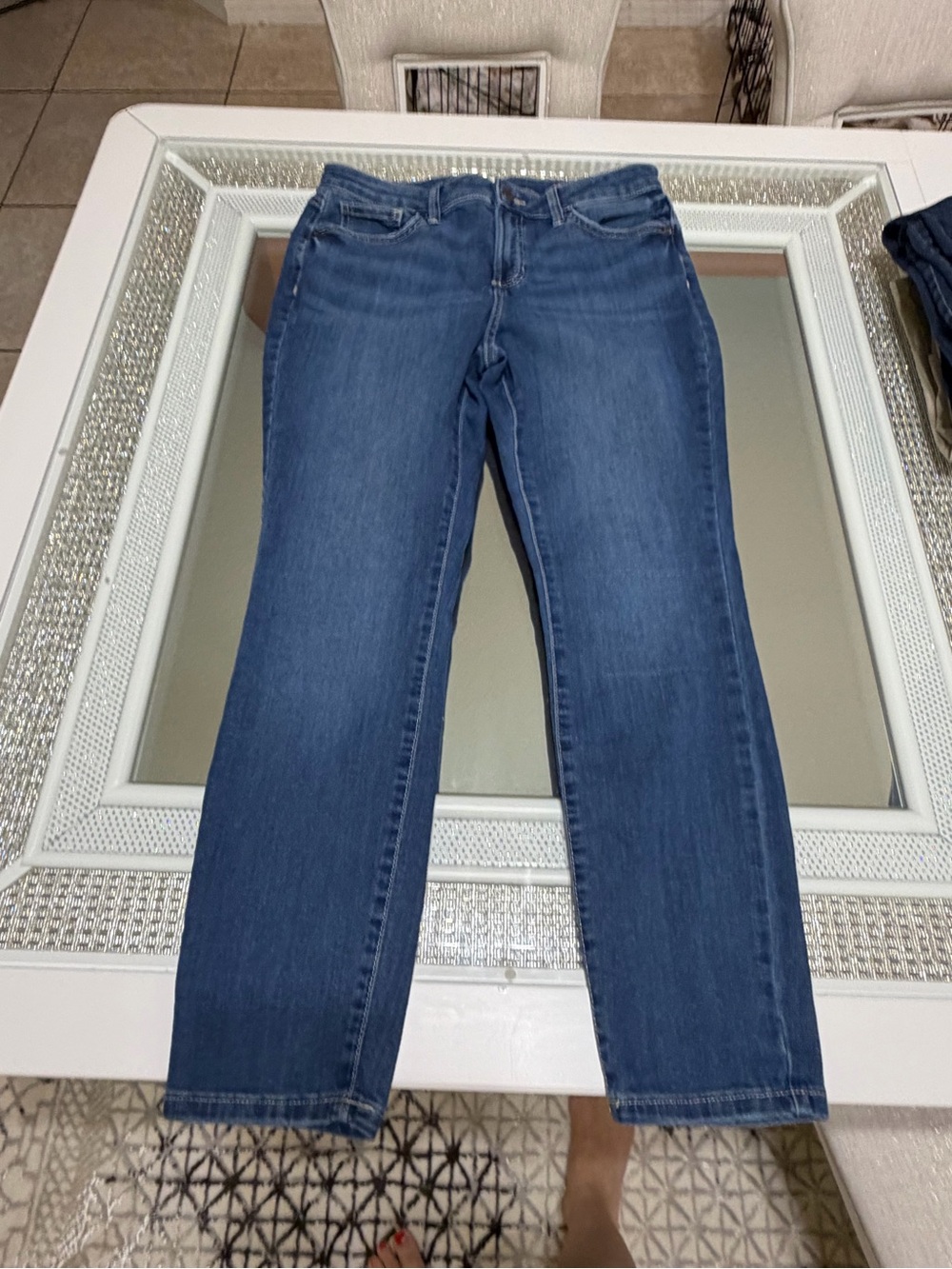 LC Lauren Conrad Dark Blue Straight-Leg Jeans